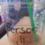Voordeel van #starbucks in Nederland: Je naam goed gespeld op een beker. #deventer