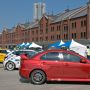 【LEVOLANT CARS MEET 2015】会場の海側の方は早い時間帯にクルマの搬入は終えていたようです 赤レンガ倉庫は初めて来たけど雰囲気あるね～