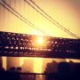 Sun is going down over Manhattan