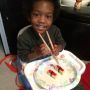 Afterward my son had a sushi treat. Swedish Fish on a Kosher Rice Krispy Treat.