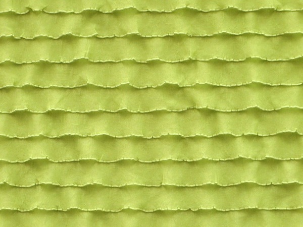 Discount fabric - Lime ruffle knit fabric