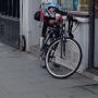 What f-ing idiot . What if that bike fell over . Grrrrrr 
