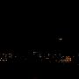 西の空、にっこり三日月にさよなら...。OM-Dデビューして１枚目、やっぱり月なのね、笑