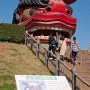 【常陸 風土記の丘】名物、日本一の獅子頭 中は展望台になっています 