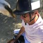 When horse riding in the mountains it helps to have the right clothing.