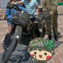【自衛隊グリーンフェスタ2016】偵察用オートバイは安心のKAWASAKI製 自衛隊仕様のとちまるくんもいるで！ 