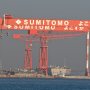 【YOKOSUKA軍港めぐり】住友マリンエンジニアリングのでっかいクレーンが見えてきた