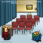Waar is iedereen? #cartoon #uitdeoudedoos 