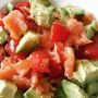 Late lunch #food #healthy #lunch #fish #salmon #vegetables #avocado #tomatoes #nomnomnom #selfmade #salad