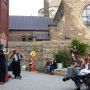 Poppenkast in de Theatertuin. En de beloofde doorgang bij Extrablatt is open. #enschede