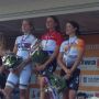 Podium Dutch Nationals TT! Victory @AvVleuten. @marianne_vos finishes 3rd. #RaboLiv