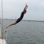 Jumping off the bow....