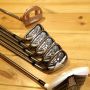 ドライバーとアイアンはTaylorMadeのBURNERで揃えましたぁ♪(´ε｀ )パターは女の子らしくピンクゴールドのmaruman。中古で売って、新品が買えたって素敵や。