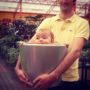 Went shopping for flower pots a few years ago. Faye liked this one.