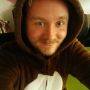 Just chilling at the office in my reindeer onesie...