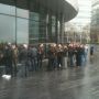The queue of quiet, well behaved but VERY ANGRY cabbies O/S City Hall.

#hendygate