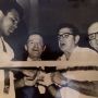 Sorting out the garage. Pic of grandad Joe Evans with some boxer lol