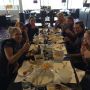 Rabo Liv team enjoying Lynn's birthday cupcakes. In a few hours start of the ITT in Borsele.
