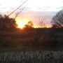 In Laren gaat de zon onder.