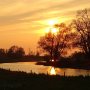 Een ondergaande zon bij de Linde #buienradar