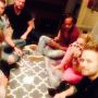 Late night bus Uno. Winners and losers. 