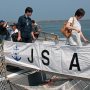 【艦艇公開 in 大洗2017】ここから再びさわぎりに移乗～ この通路がギシギシいってかなり怖かったｗ 