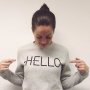 How cool is this 'Hello' sweater 😎 So proud that very soon we are going to sell these, so you can shine in it too ✨ #bokehpinto
