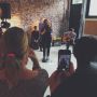 Never a dull moment at the office! @EllaHenderson (UK’s X Factor winner) is giving us a private session!